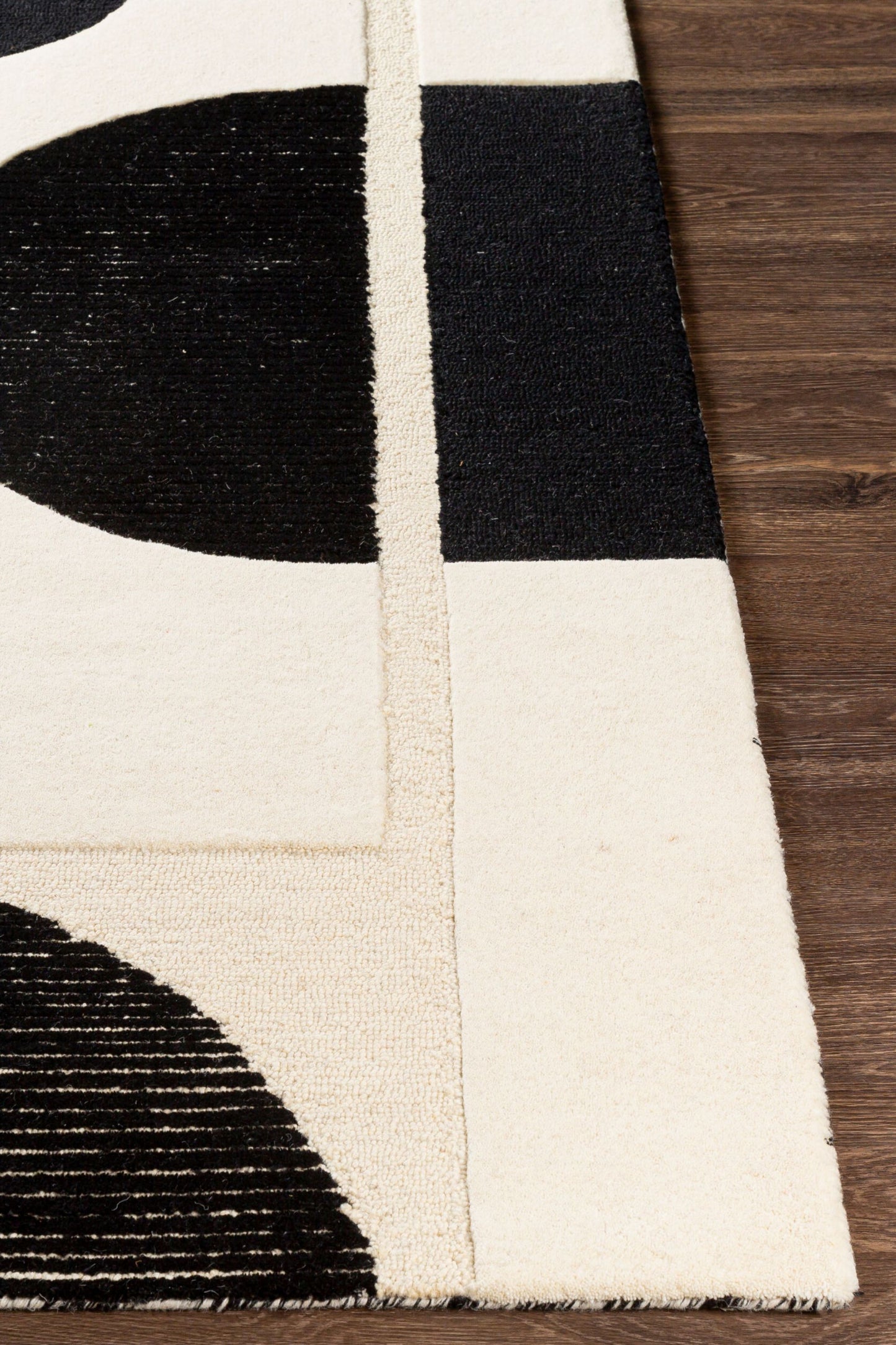 District Loom Modern hand tufted rug Brookland Charcoal & Cream