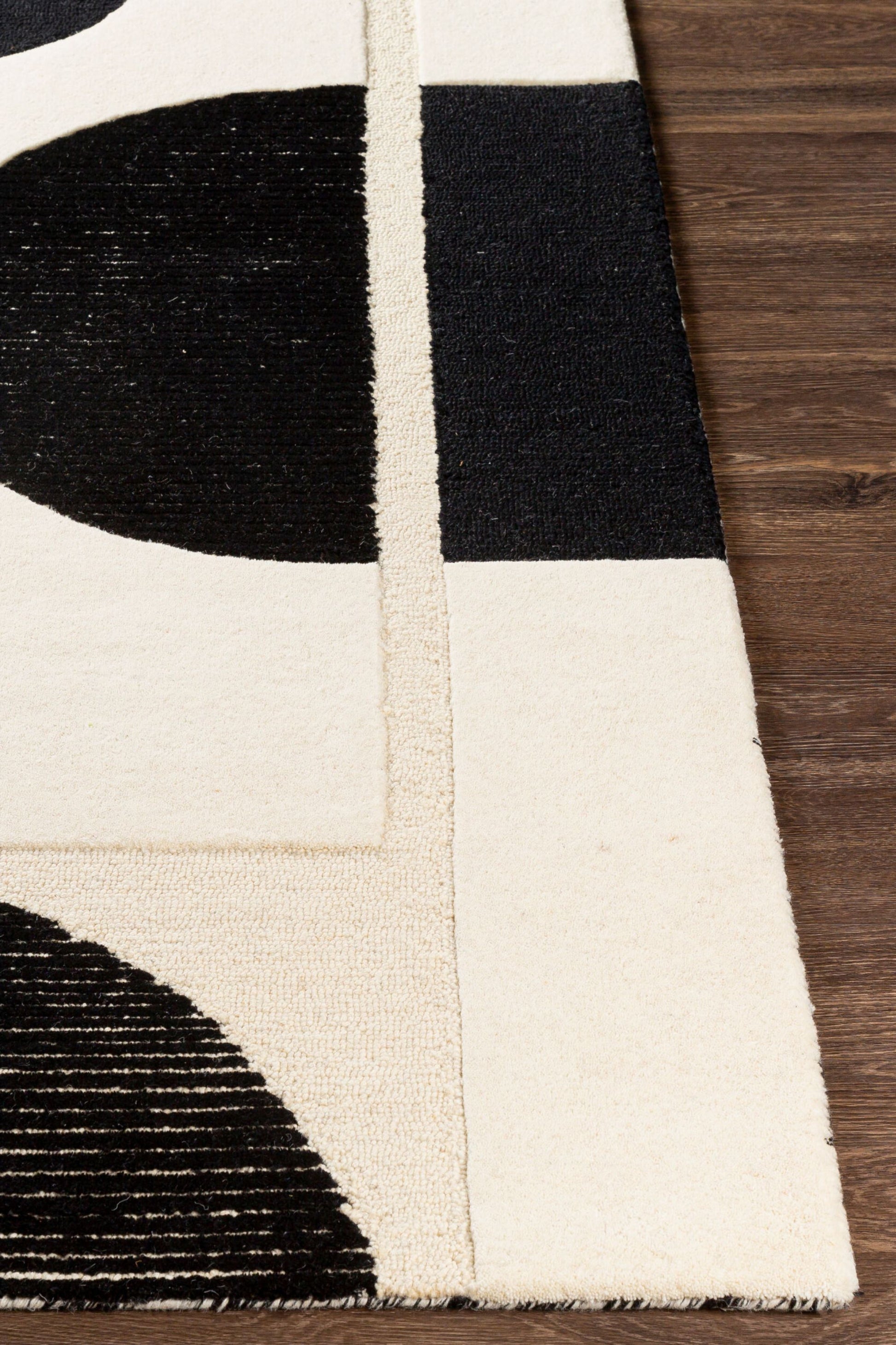 District Loom Modern hand tufted rug Brookland Charcoal & Cream