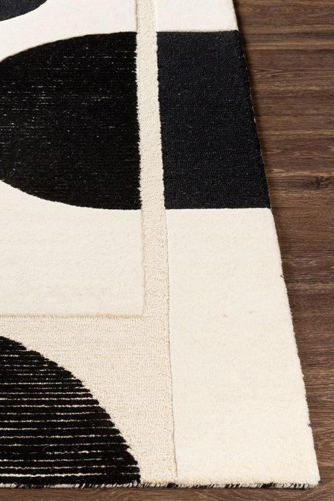District Loom Modern hand tufted rug Brookland Charcoal & Cream