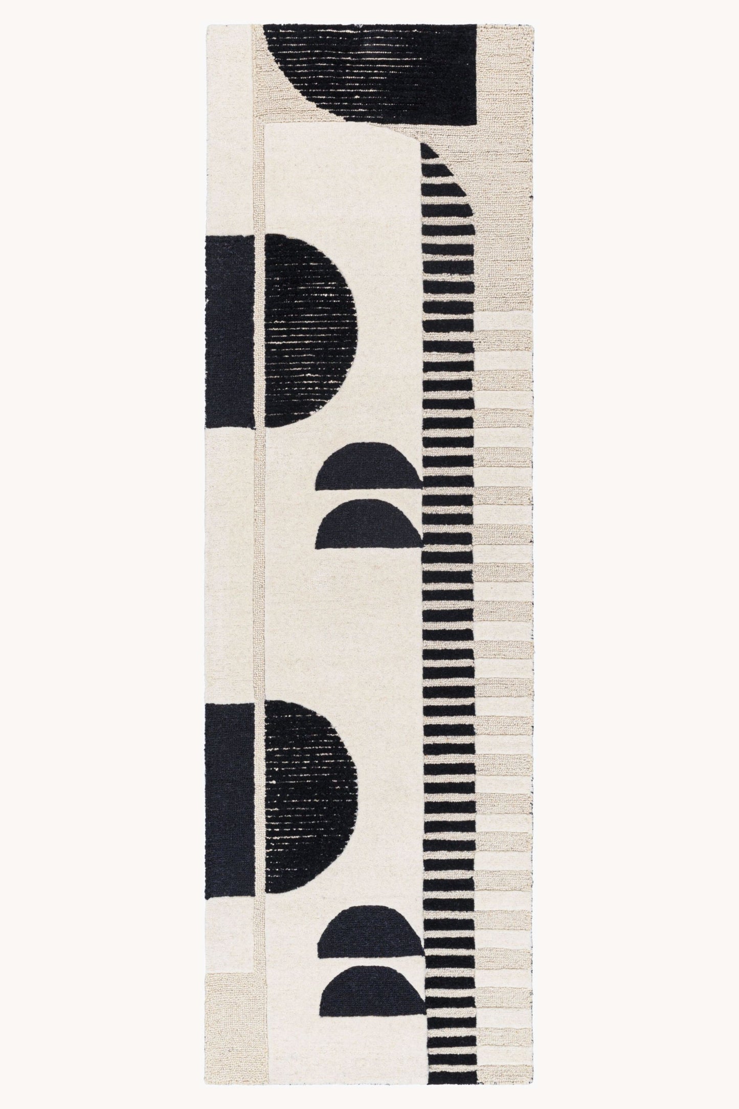 District Loom Modern hand tufted rug Brookland Charcoal & Cream