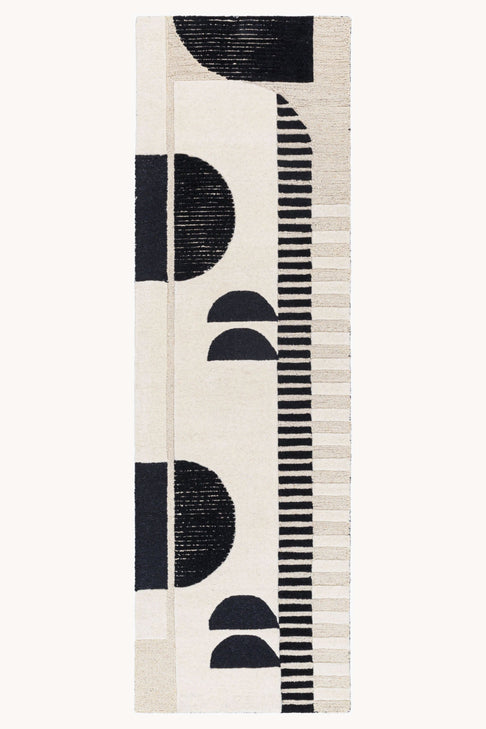 District Loom Modern hand tufted rug Brookland Charcoal & Cream