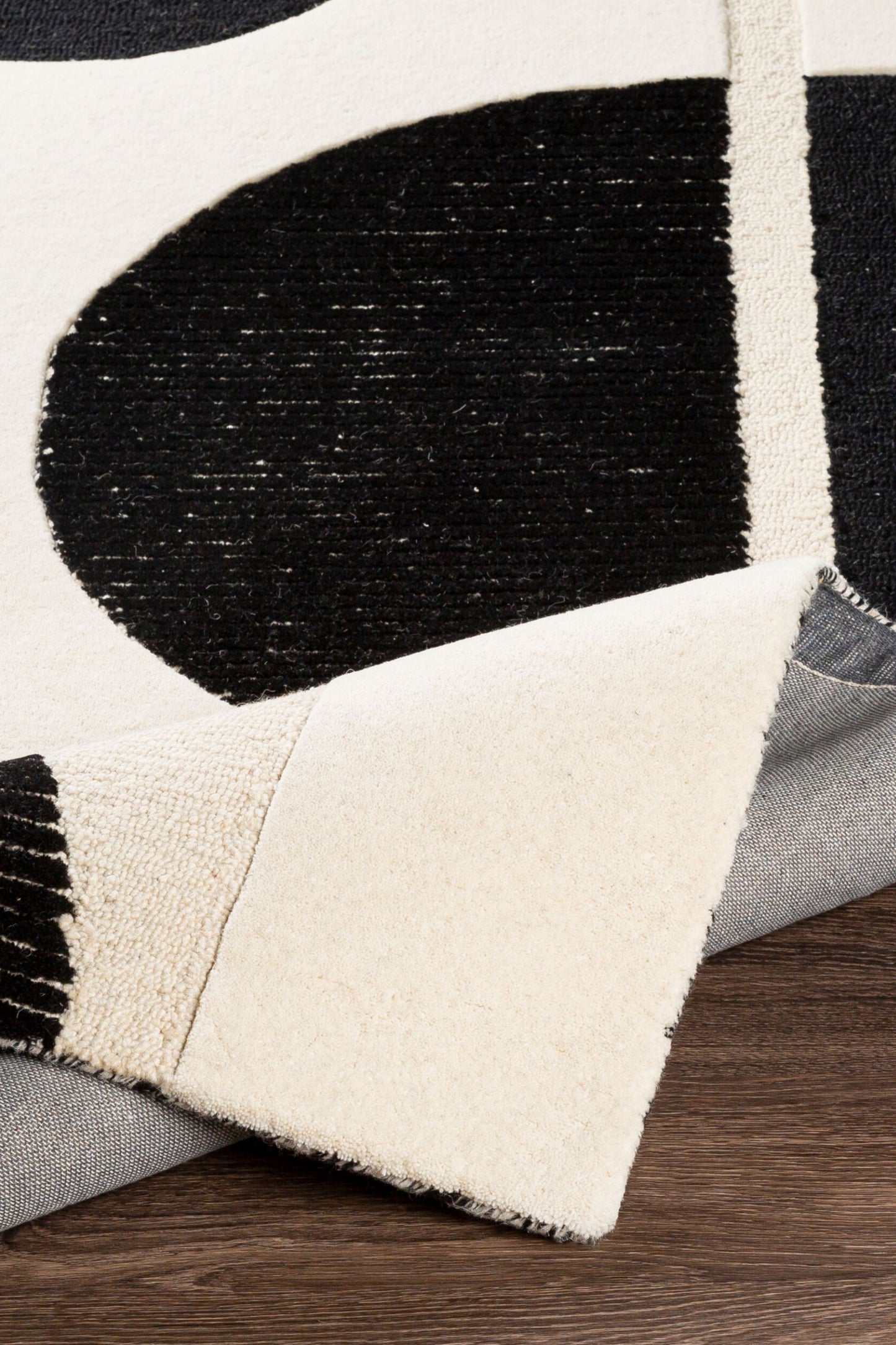 District Loom Modern hand tufted rug Brookland Charcoal & Cream