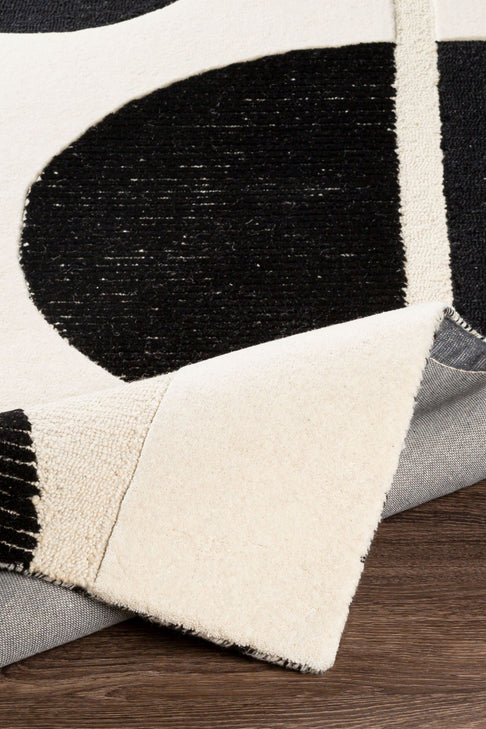 District Loom Modern hand tufted rug Brookland Charcoal & Cream
