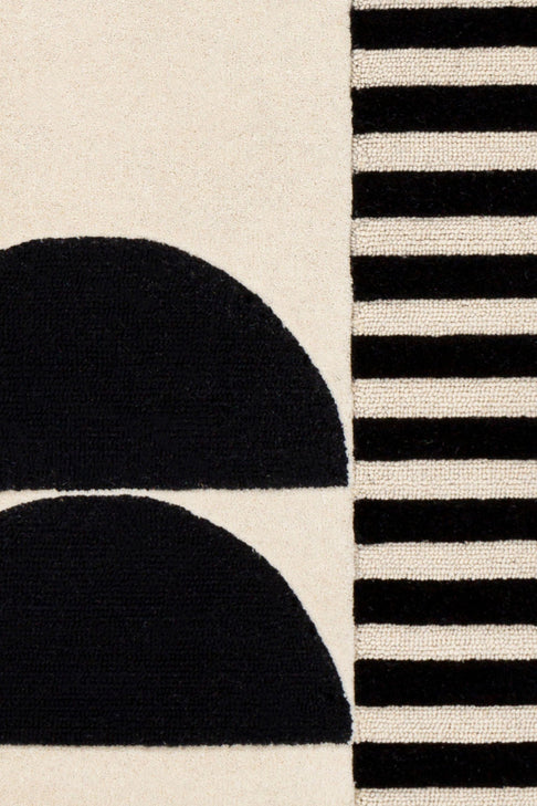 District Loom Modern hand tufted rug Brookland Charcoal & Cream