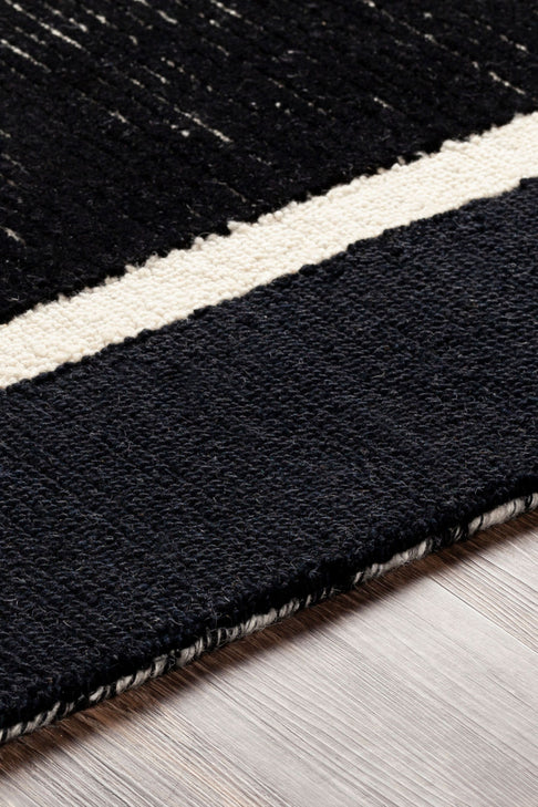 District Loom Modern hand tufted rug Brookland Charcoal & Cream
