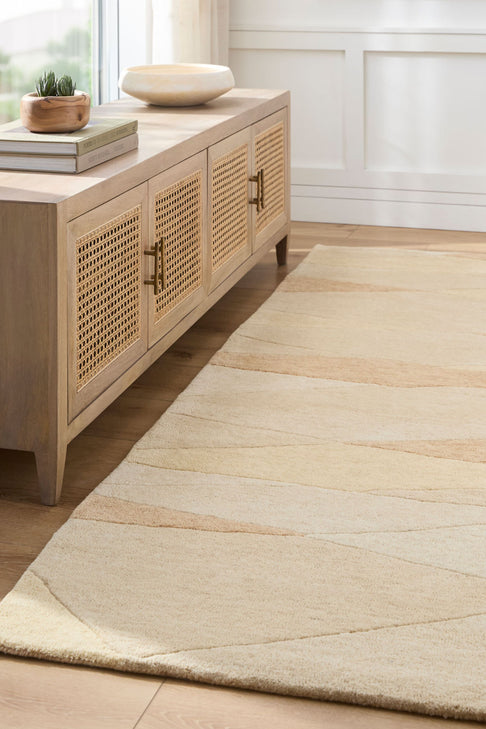 District Loom Modern hand tufted rug Forom Peach