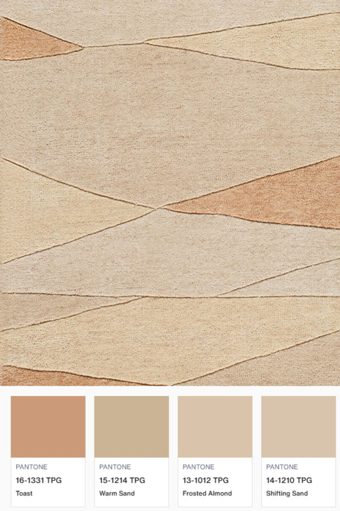 District Loom Modern hand tufted rug Forom Peach
