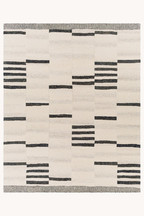District Loom Modern hand tufted rug Granada Charcoal and Cream
