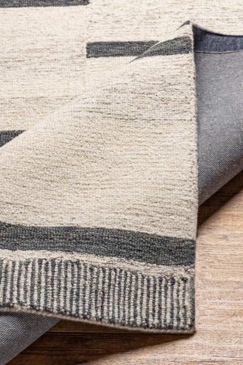 District Loom Modern hand tufted rug Granada Charcoal and Cream