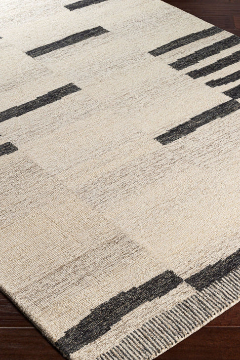District Loom Modern hand tufted rug Granada Charcoal and Cream
