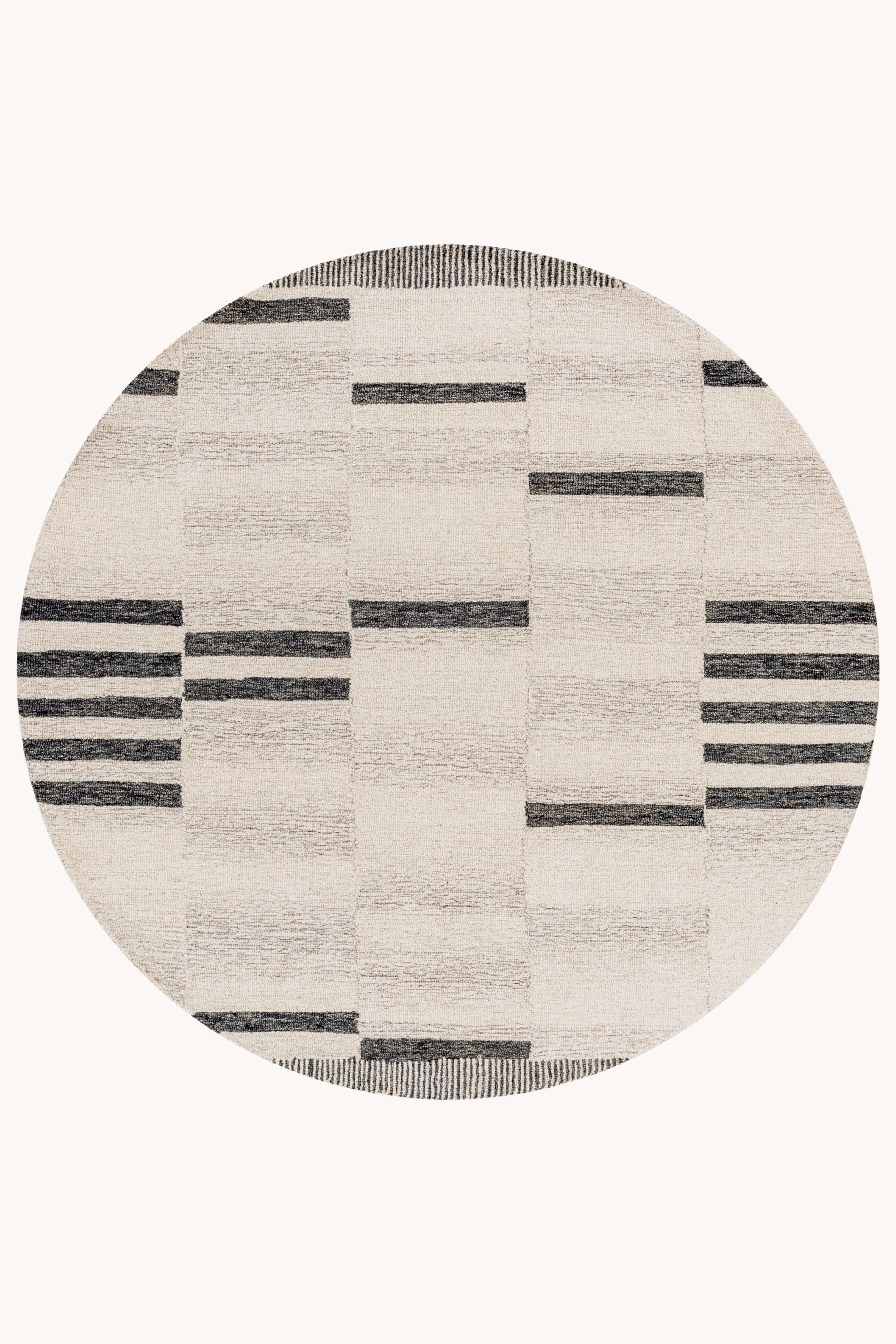 District Loom Modern hand tufted rug Granada Charcoal and Cream