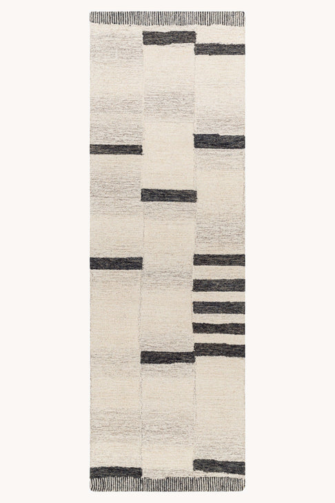 District Loom Modern hand tufted rug Granada Charcoal and Cream