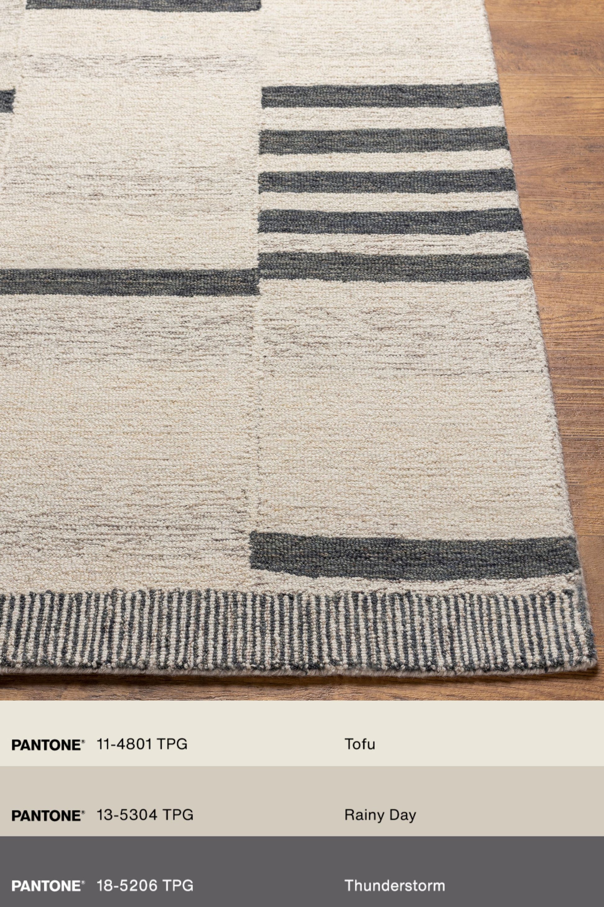 District Loom Modern hand tufted rug Granada Charcoal and Cream