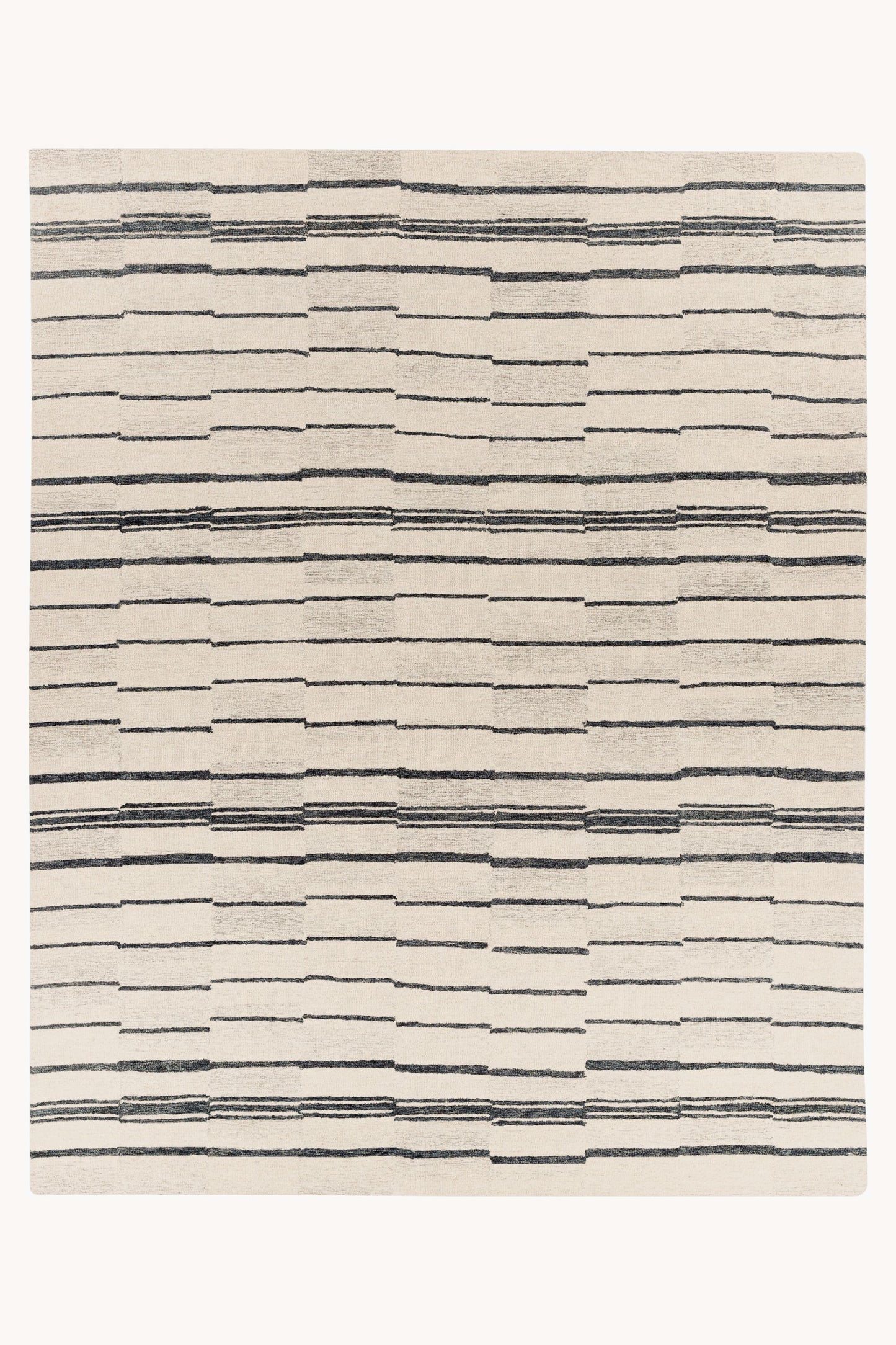 District Loom Modern hand tufted rug Driftline Charcoal and Beige