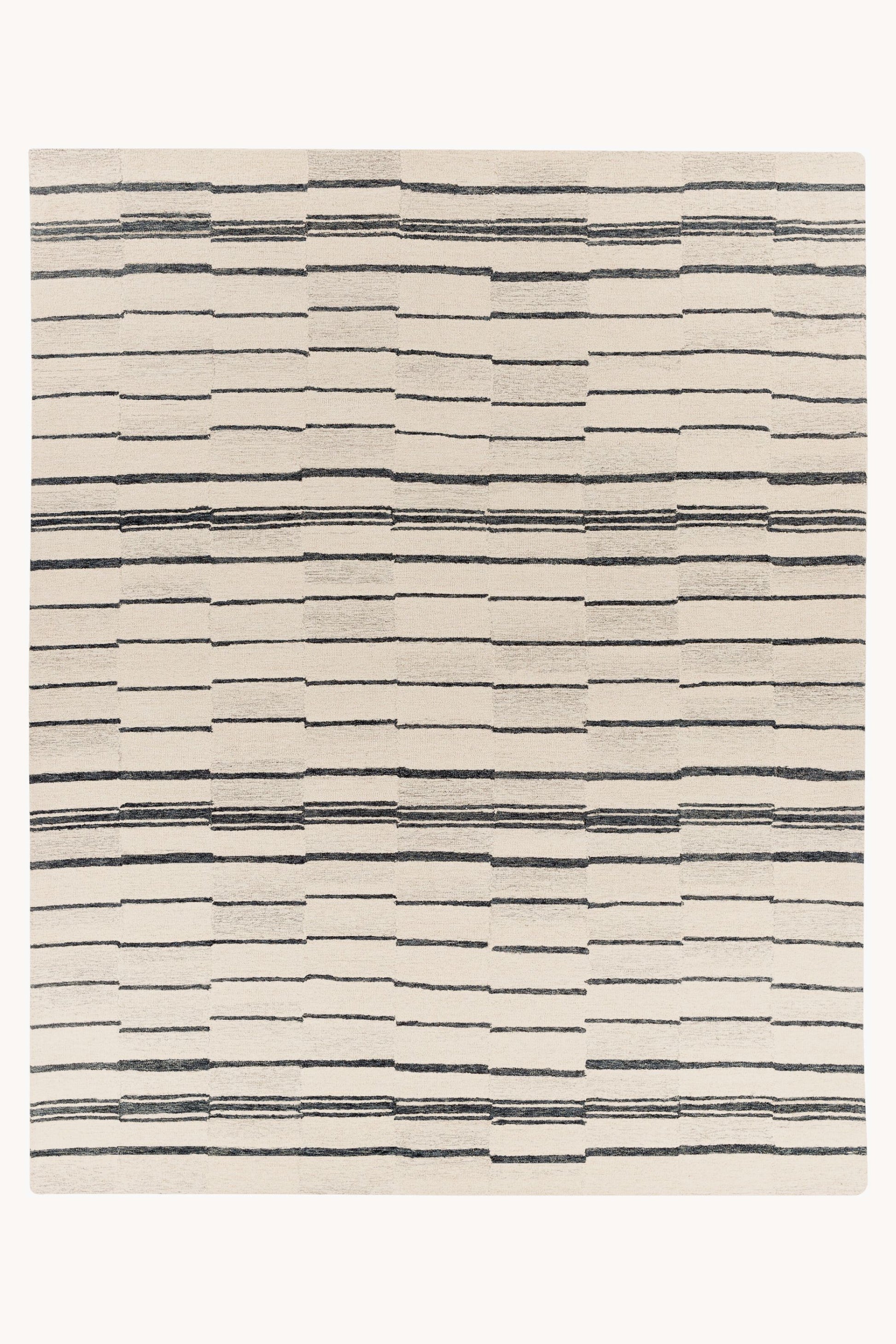 District Loom Modern hand tufted rug Driftline Charcoal and Beige