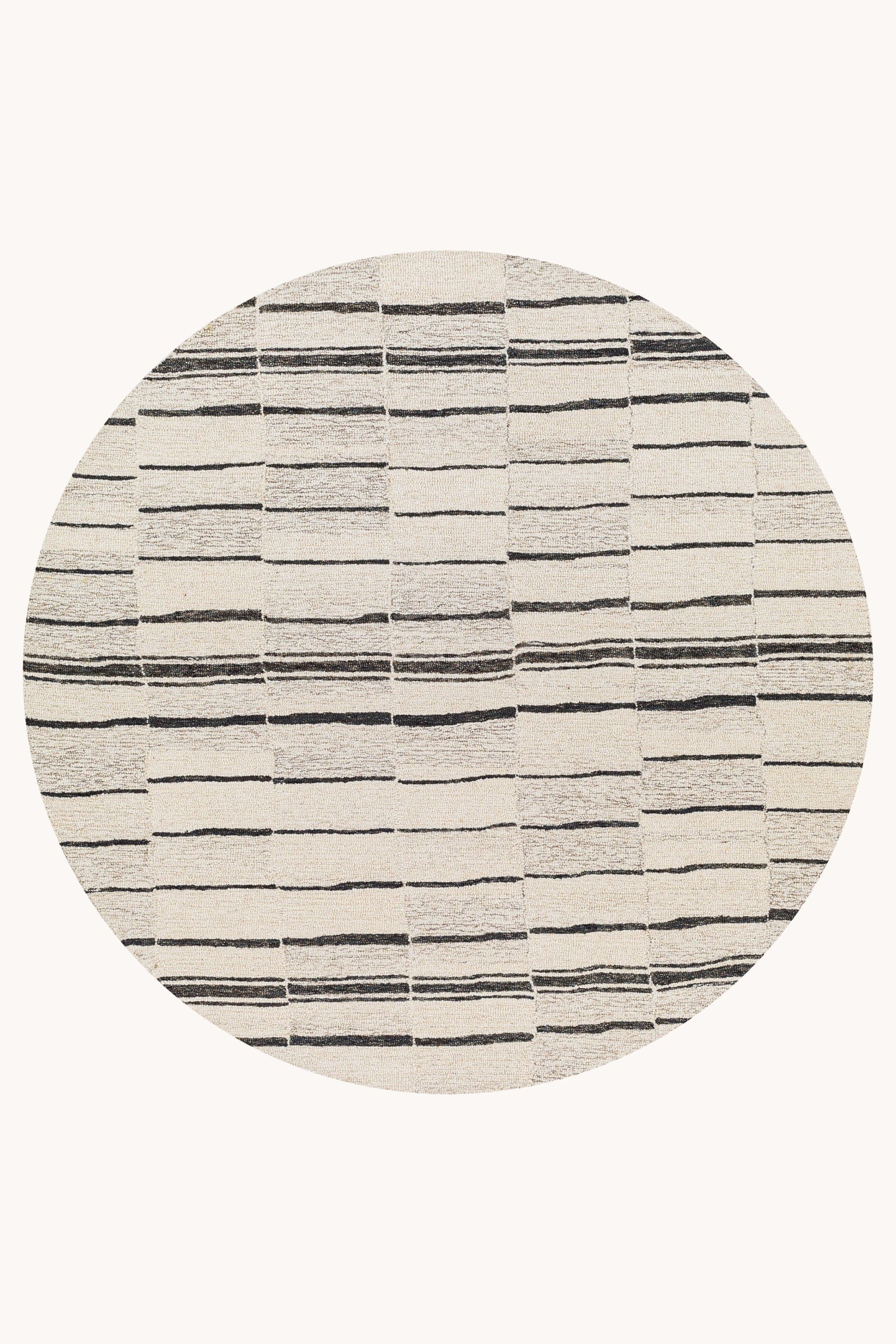 District Loom Modern hand tufted rug Driftline Charcoal and Beige