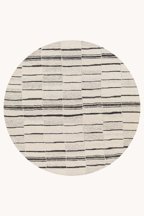 District Loom Modern hand tufted rug Driftline Charcoal and Beige