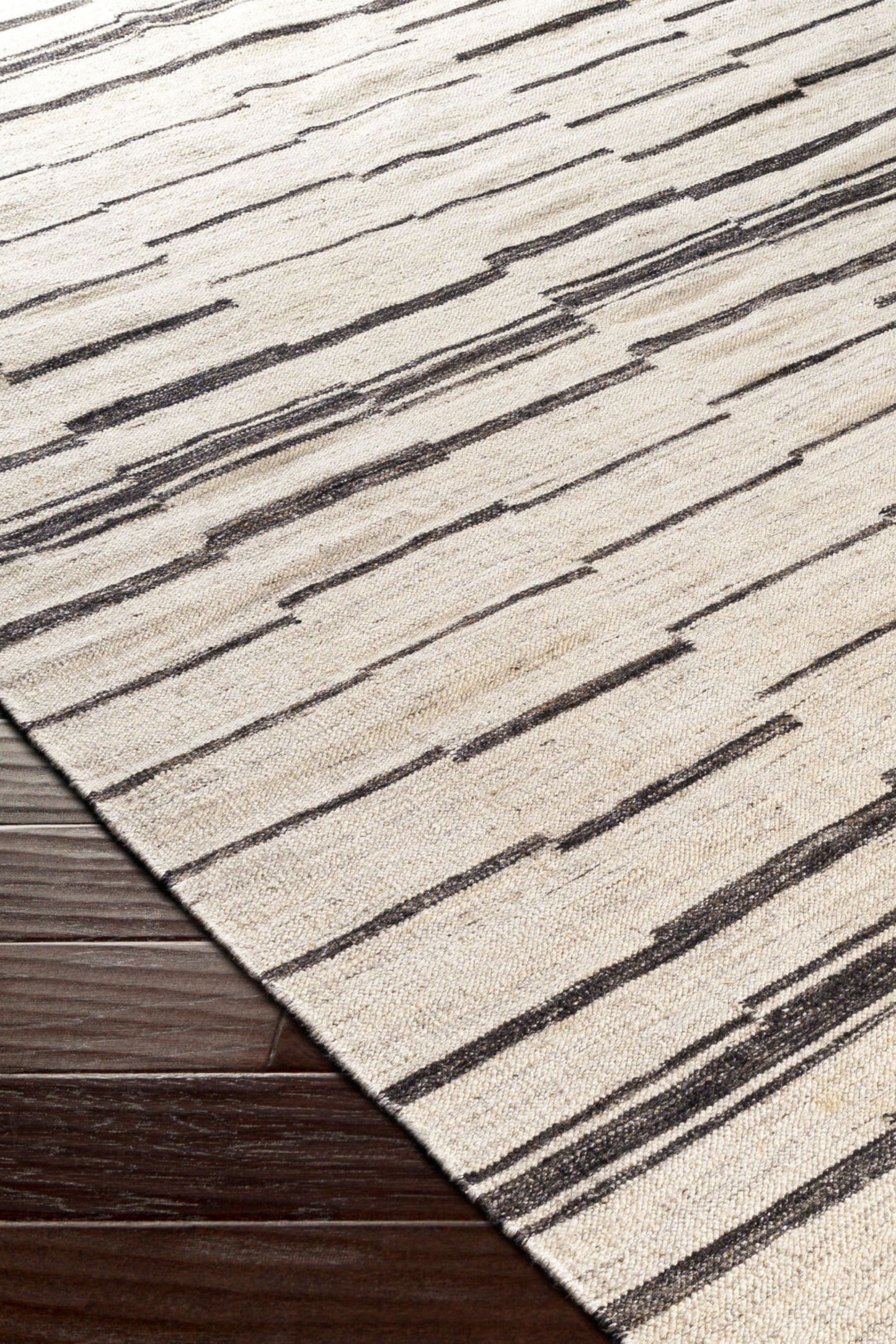 District Loom Modern hand tufted rug Driftline Charcoal and Beige