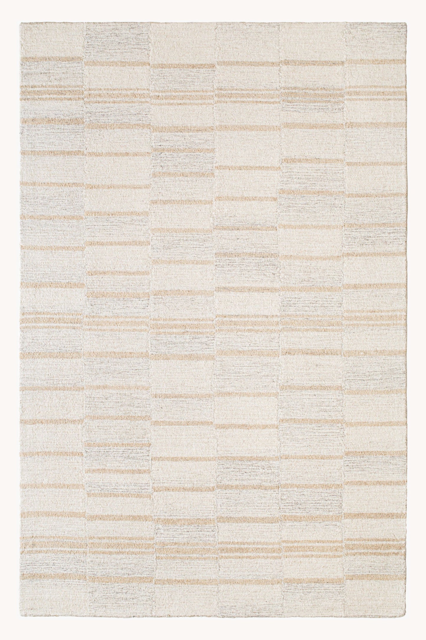 District Loom Modern hand tufted rug Driftline Peach and Beige