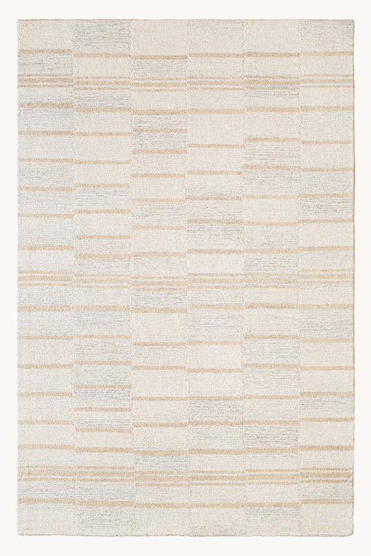 District Loom Modern hand tufted rug Driftline Peach and Beige