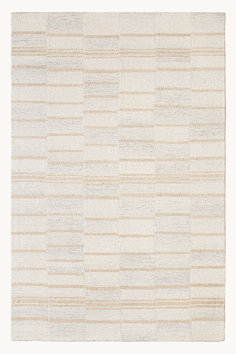 District Loom Modern hand tufted rug Driftline Peach and Beige