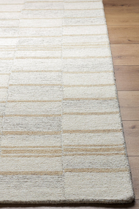 District Loom Modern hand tufted rug Driftline Peach and Beige