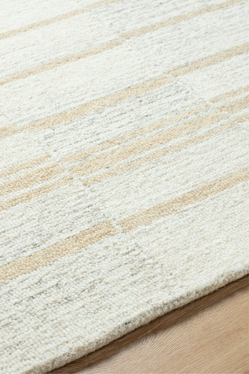 District Loom Modern hand tufted rug Driftline Peach and Beige