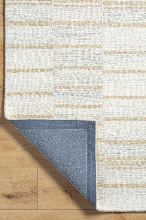 District Loom Modern hand tufted rug Driftline Peach and Beige