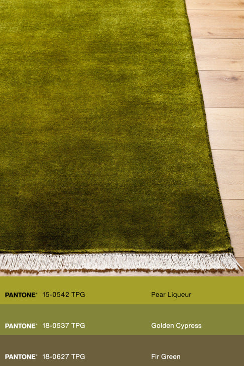 District Loom Modern hand loomed rug Serene Green