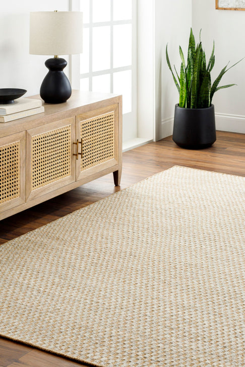 District Loom Modern hand woven rug Bolton Beige