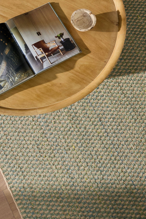 District Loom Modern hand woven rug Boston Teal