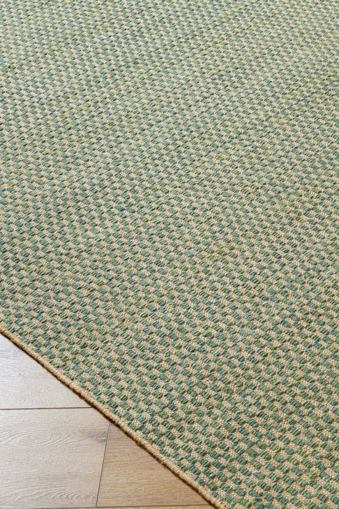 District Loom Modern hand woven rug Boston Teal