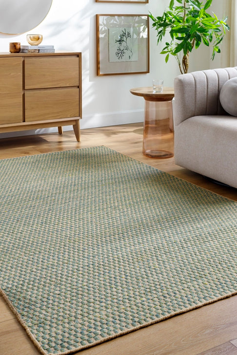 District Loom Modern hand woven rug Boston Teal