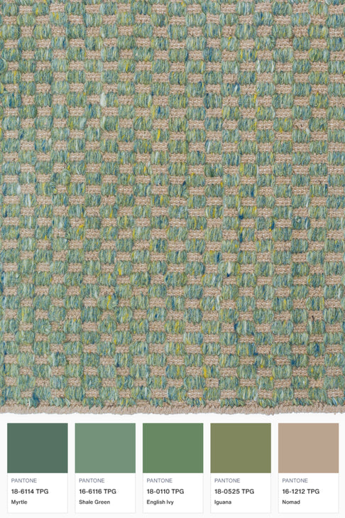 District Loom Modern hand woven rug Boston Teal