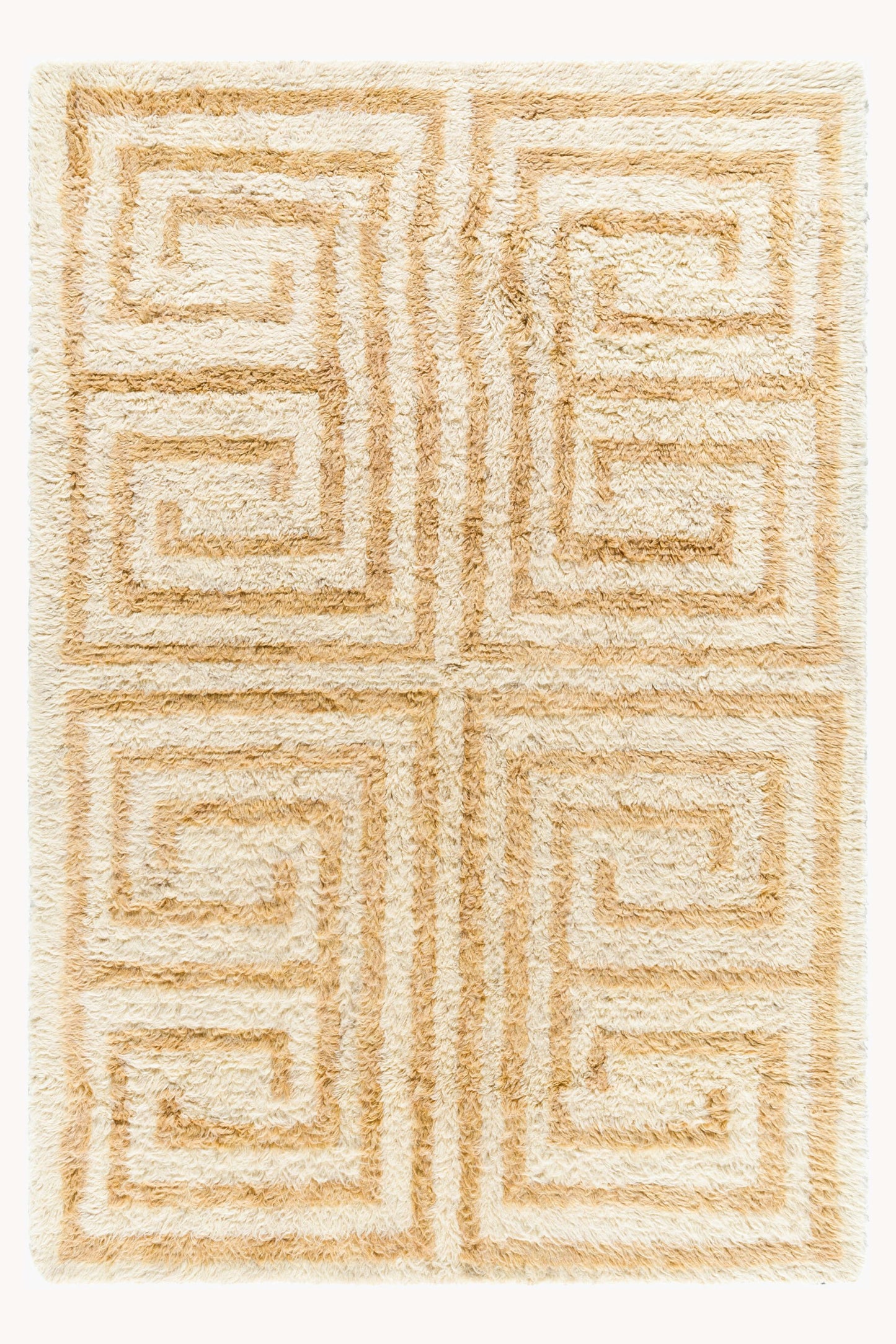 District Loom Modern hand knotted Moroccan Beni Ourain rug 005