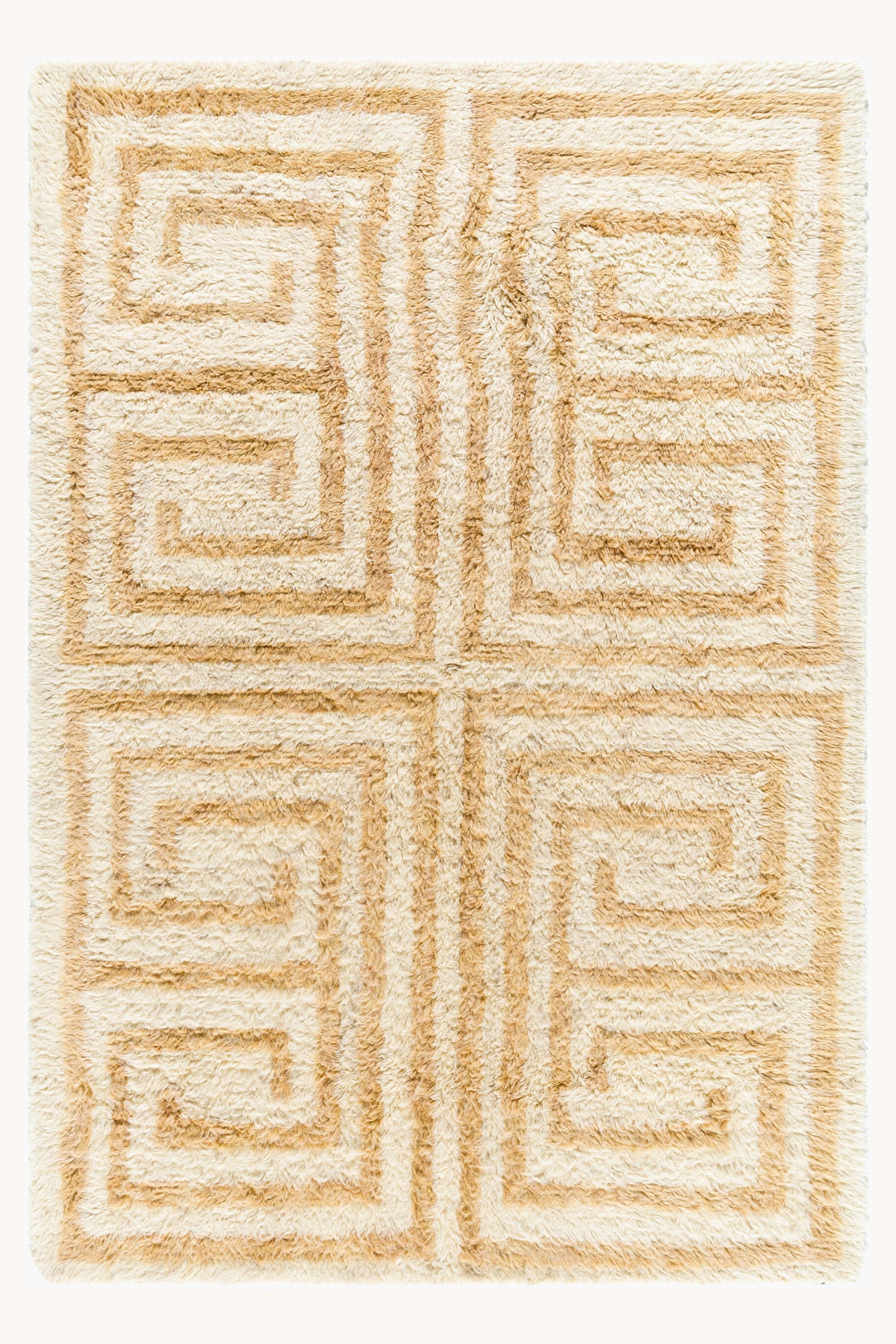District Loom Modern hand knotted Moroccan Beni Ourain rug 005