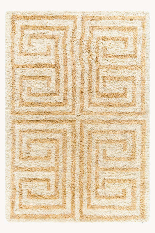 District Loom Modern hand knotted Moroccan Beni Ourain rug 005