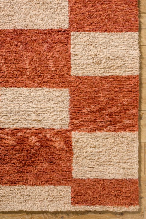 District Loom Modern hand knotted Moroccan Beni Ourain rug 006