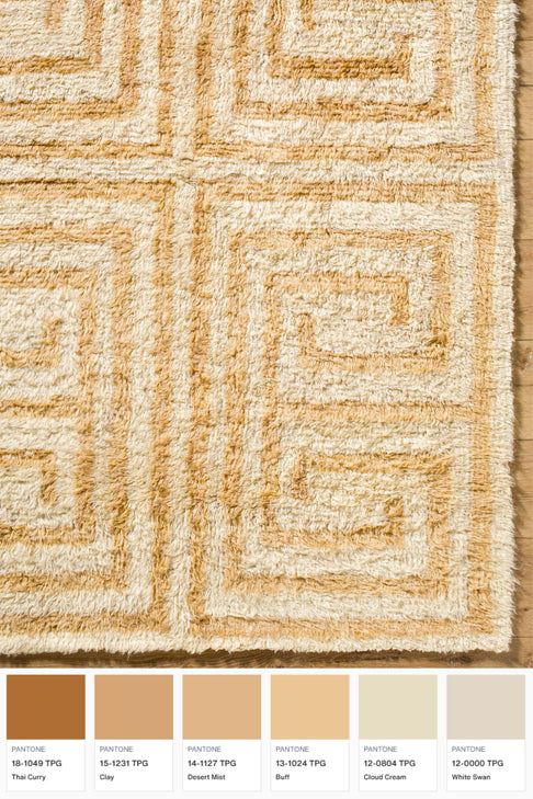 District Loom Modern hand knotted Moroccan Beni Ourain rug 005