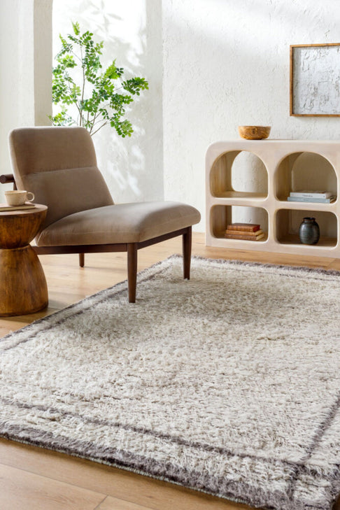 District Loom Modern hand knotted Moroccan Beni Ourain rug 007