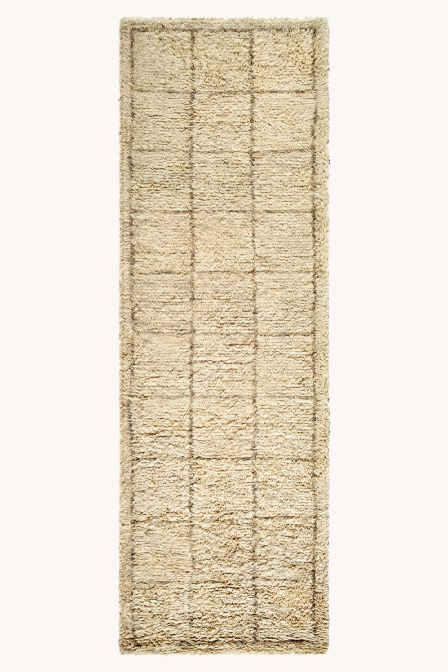 District Loom Modern hand knotted Moroccan Beni Ourain rug 010