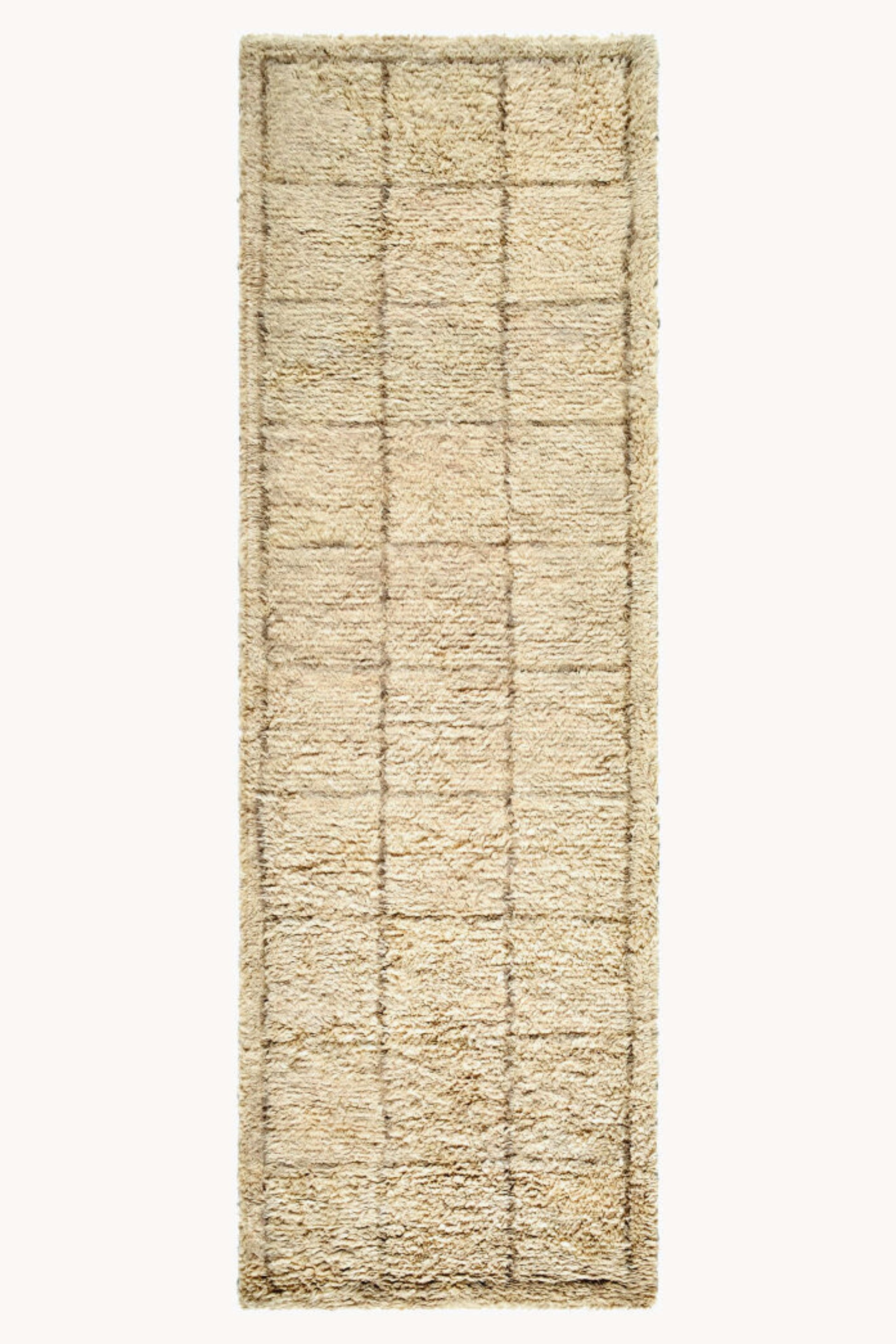 District Loom Modern hand knotted Moroccan Beni Ourain rug 010