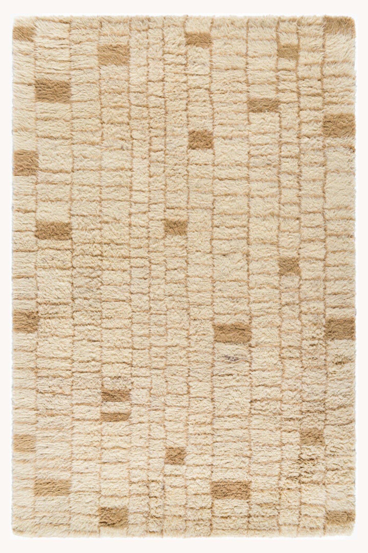 District Loom Modern hand knotted Moroccan Beni Ourain rug 011