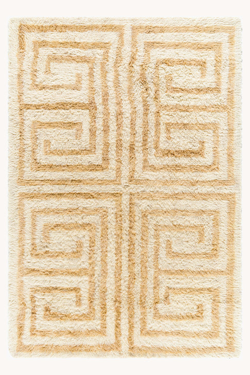 District Loom Modern hand knotted Moroccan Beni Ourain rug 005