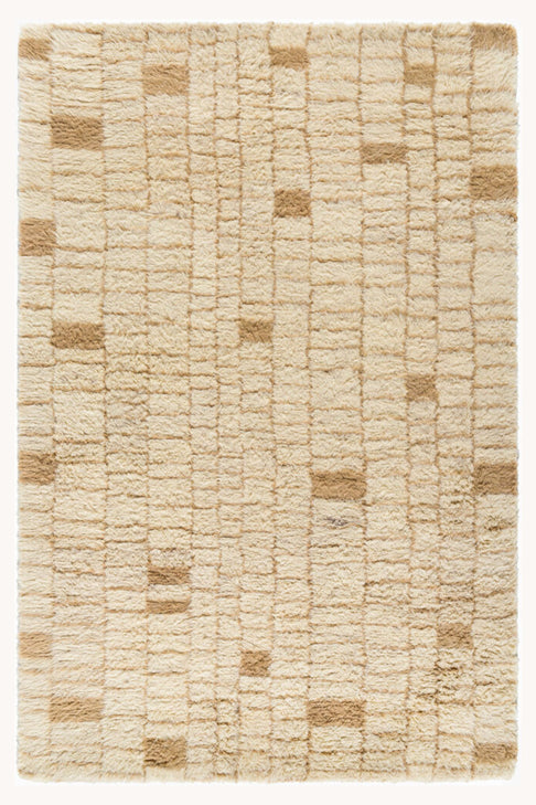 District Loom Modern hand knotted Moroccan Beni Ourain rug 011