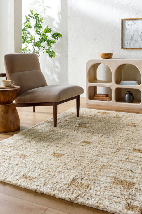 District Loom Modern hand knotted Moroccan Beni Ourain rug 011