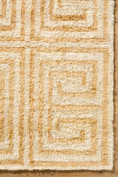 District Loom Modern hand knotted Moroccan Beni Ourain rug 005
