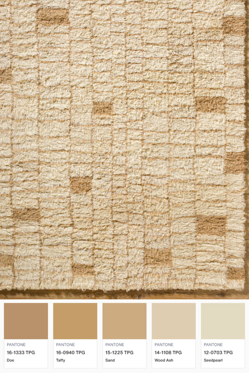 District Loom Modern hand knotted Moroccan Beni Ourain rug 011
