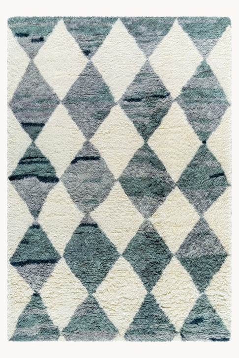 District Loom Modern hand knotted Moroccan Beni Ourain rug 012