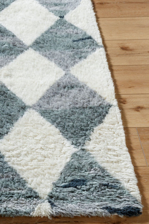 District Loom Modern hand knotted Moroccan Beni Ourain rug 012